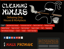 Tablet Screenshot of cleaningninjas.com